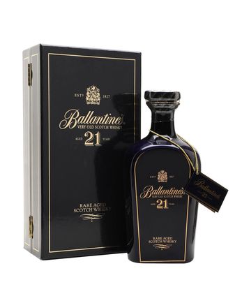 Ballantine's 21 Year Old Blue Ceramic Decanter