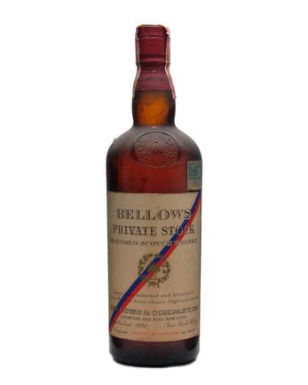 Bellow's Private Stock Bottled 1930s