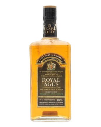 J & B Royal Ages 15 Year Old Bottled 1980s Flat Bottle