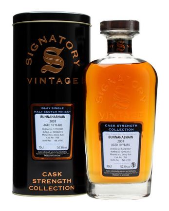 Bunnahabhain 2001 10 Year Old Sherry Butt #1766 Signatory Cask Strength Collection