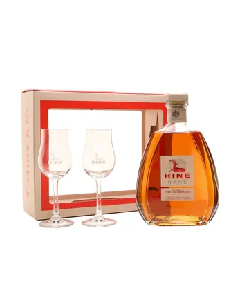 Hine Rare VSOP Cognac 2 Glasses Pack