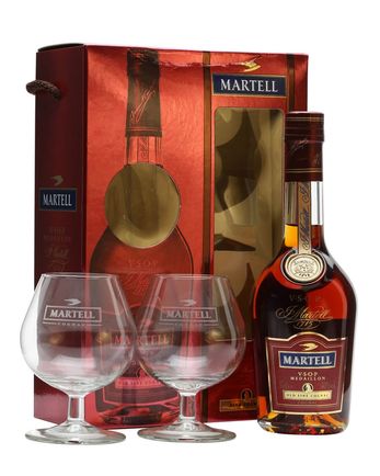 Martell VSOP Medaillon Half Bottle 2 Glass Pack