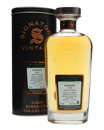 Glencraig 1976 35 Year Old Cask #4255 Signatory Cask Strength Collection