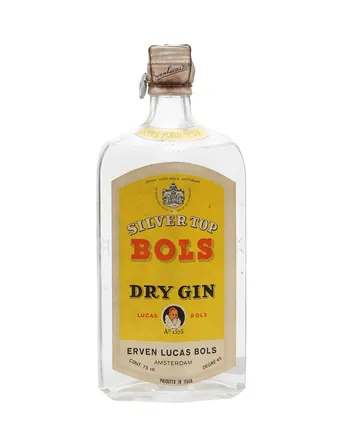 Bols Silver Top Gin Bottled 1950's