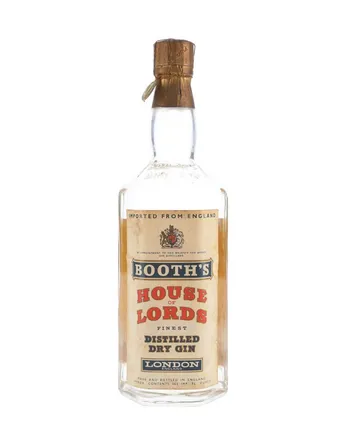 Booth's Dry Gin House of Lords Bottled 1960s