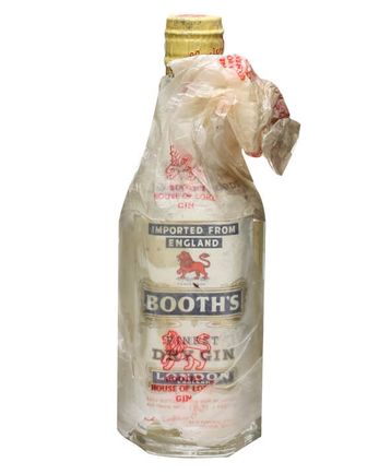 Booth's London Dry Gin Bottled 1950s Spring Cap Half Bottle