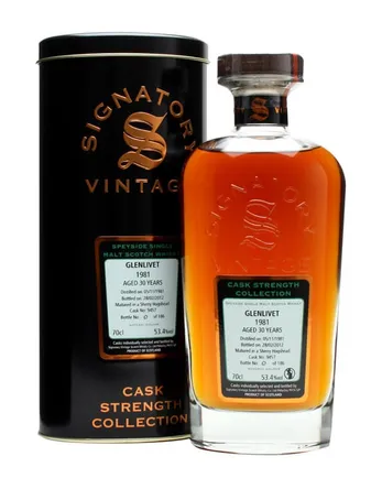 Glenlivet 1981 30 Year Old Sherry Hogshead #9457 Signatory Cask Strength Collection