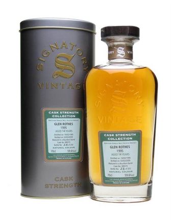 Glen Rothes 1995 14 Year Old Bourbon Cask Signatory Cask Strength Collection