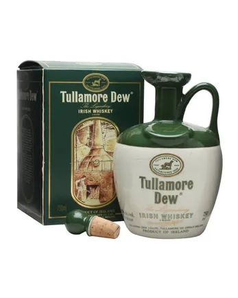Tullamore Dew Ceramic Decanter Bottled 1980s