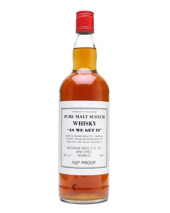 Macallan Glenlivet As We Get It Bottled 1980's Independent Bottling