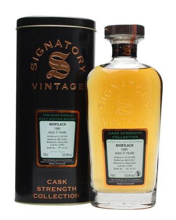Mortlach 1991 21 Year Old Sherry Butt #12943 Signatory Cask Strength Collection