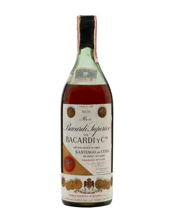 Bacardi Gold Rum Carta de Oro Bottled 1930s