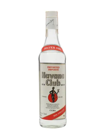 Havana Club Silver Dry Rum Bottled 1980s