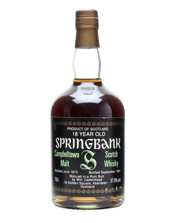 Springbank 1973 18 Year Old Rum Butt Cadenhead's 75cl