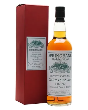 Springbank 8 Year Old Madeira Wood Bottled Christmas 2004